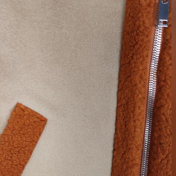 Jonathan Simkhai Adelyn Virgin Wool Sherpa Bomber Aviator Color Block Jacket XS - Picture 13 of 16